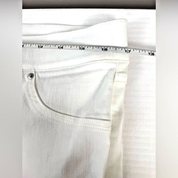 SPANX Shapewear Womens XLarge High‑Waisted White Raw‑Hem Denim Jeggings Slimming - Picture 6 of 8